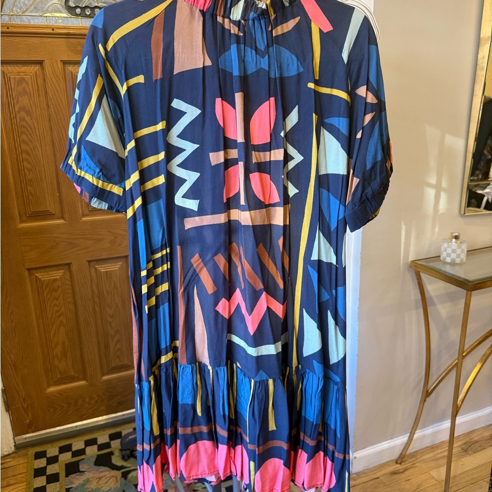 Anthropologie Multicolor Geometric Dress